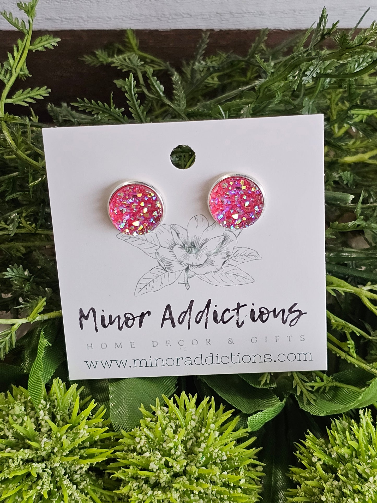 Bright Pink Druzy