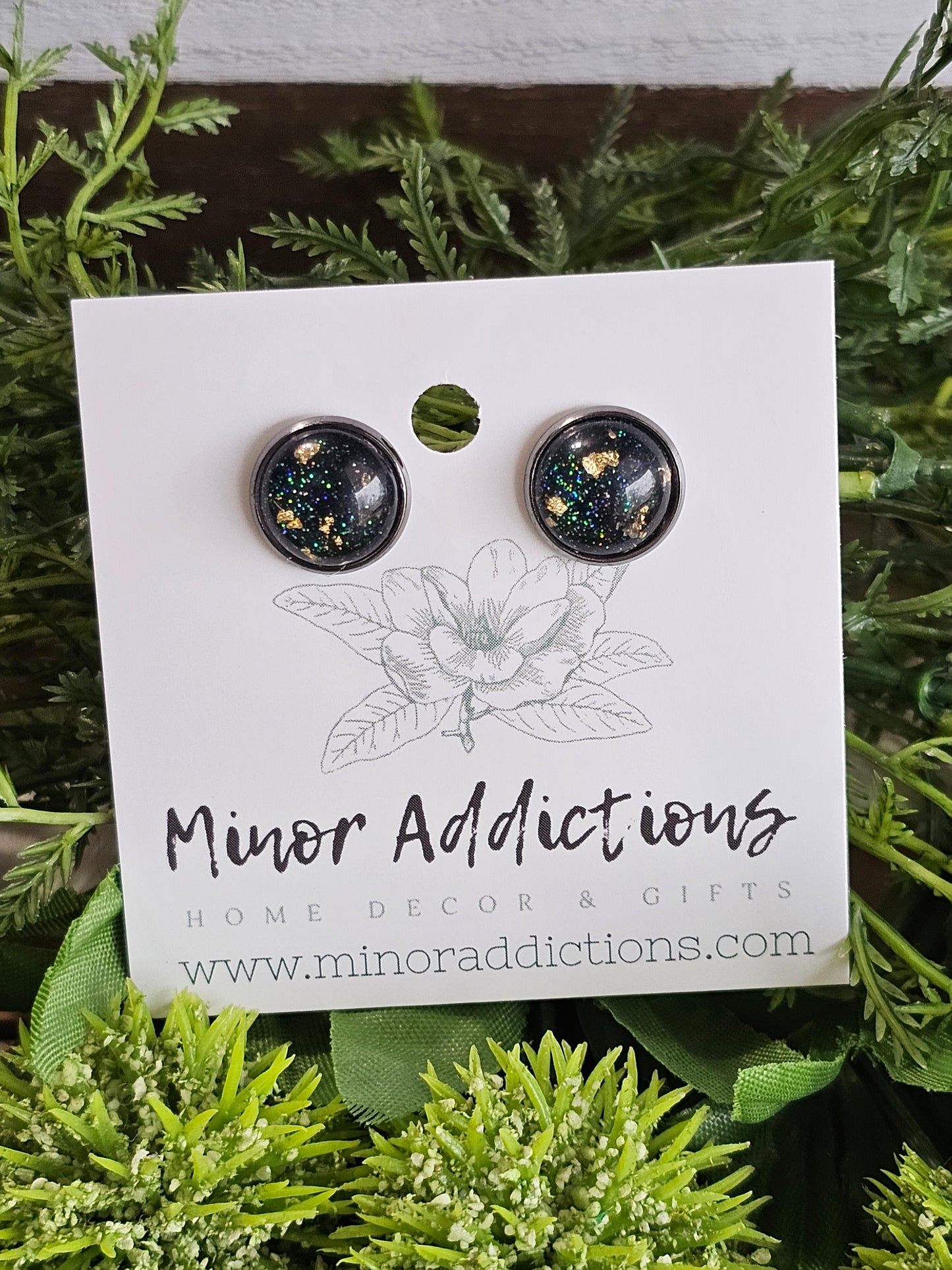 Black - Gold flakes & Glitter