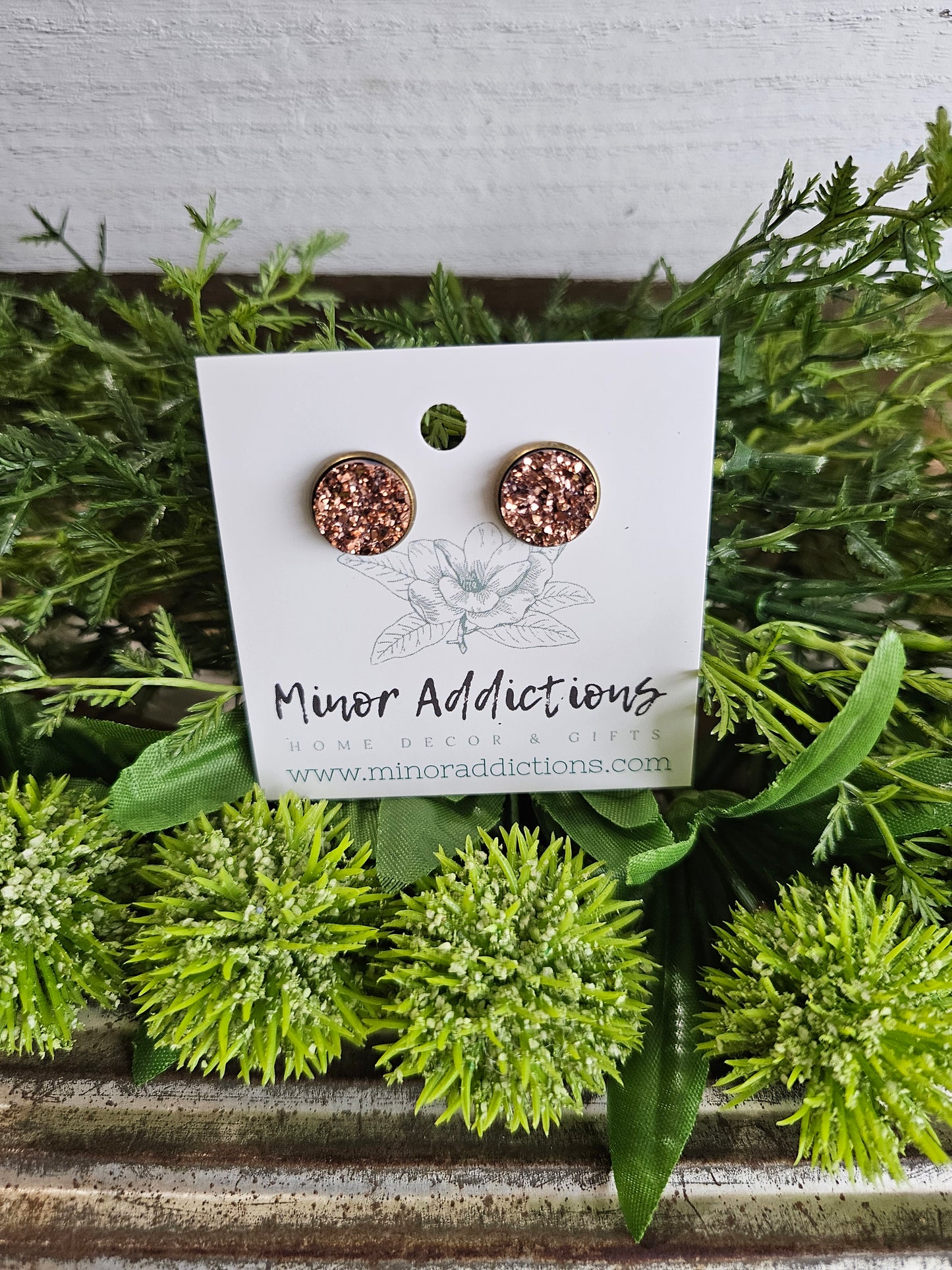 Rose Gold Druzy
