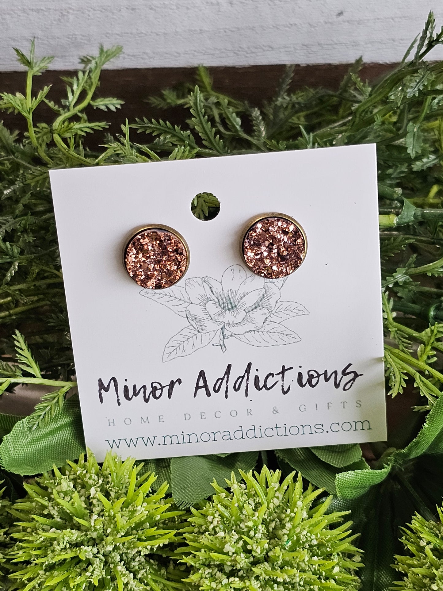 Rose Gold Druzy