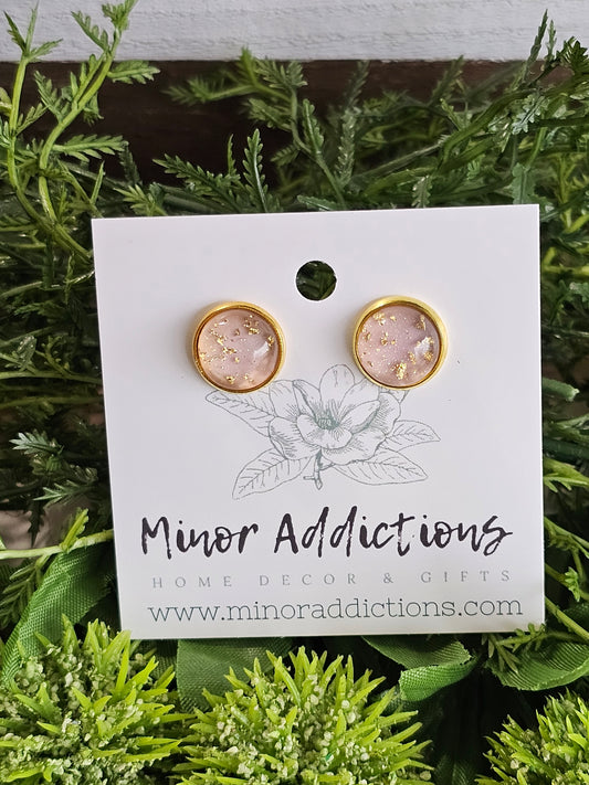 Light Pink & Gold flakes