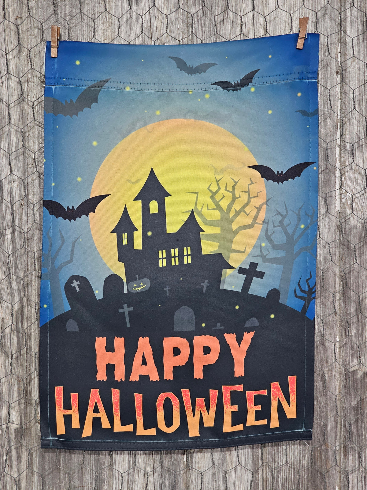 Flag - Stay Away *double sided* Happy Halloween