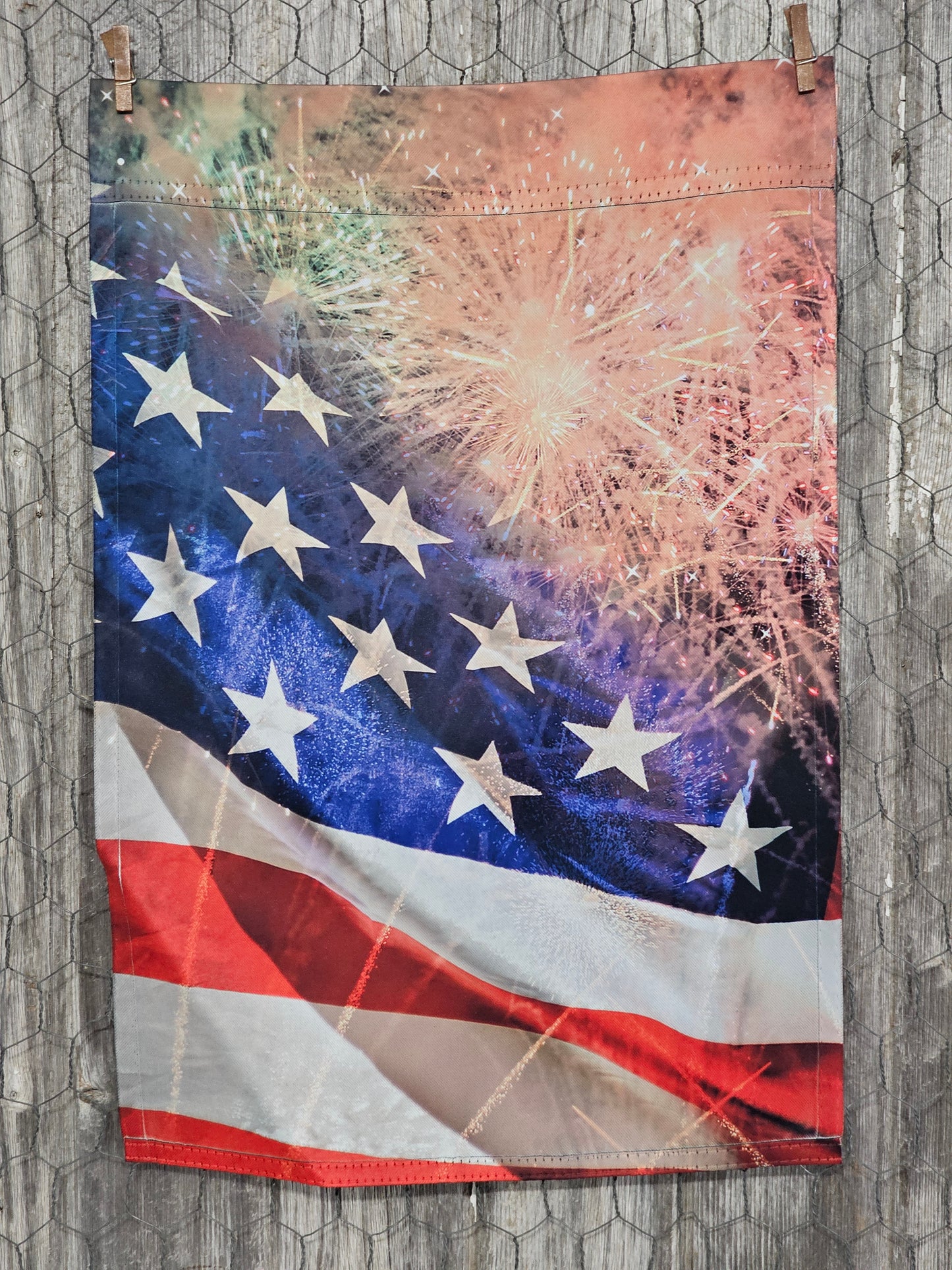 Flag Eagle *double-sided* Flag Fireworks