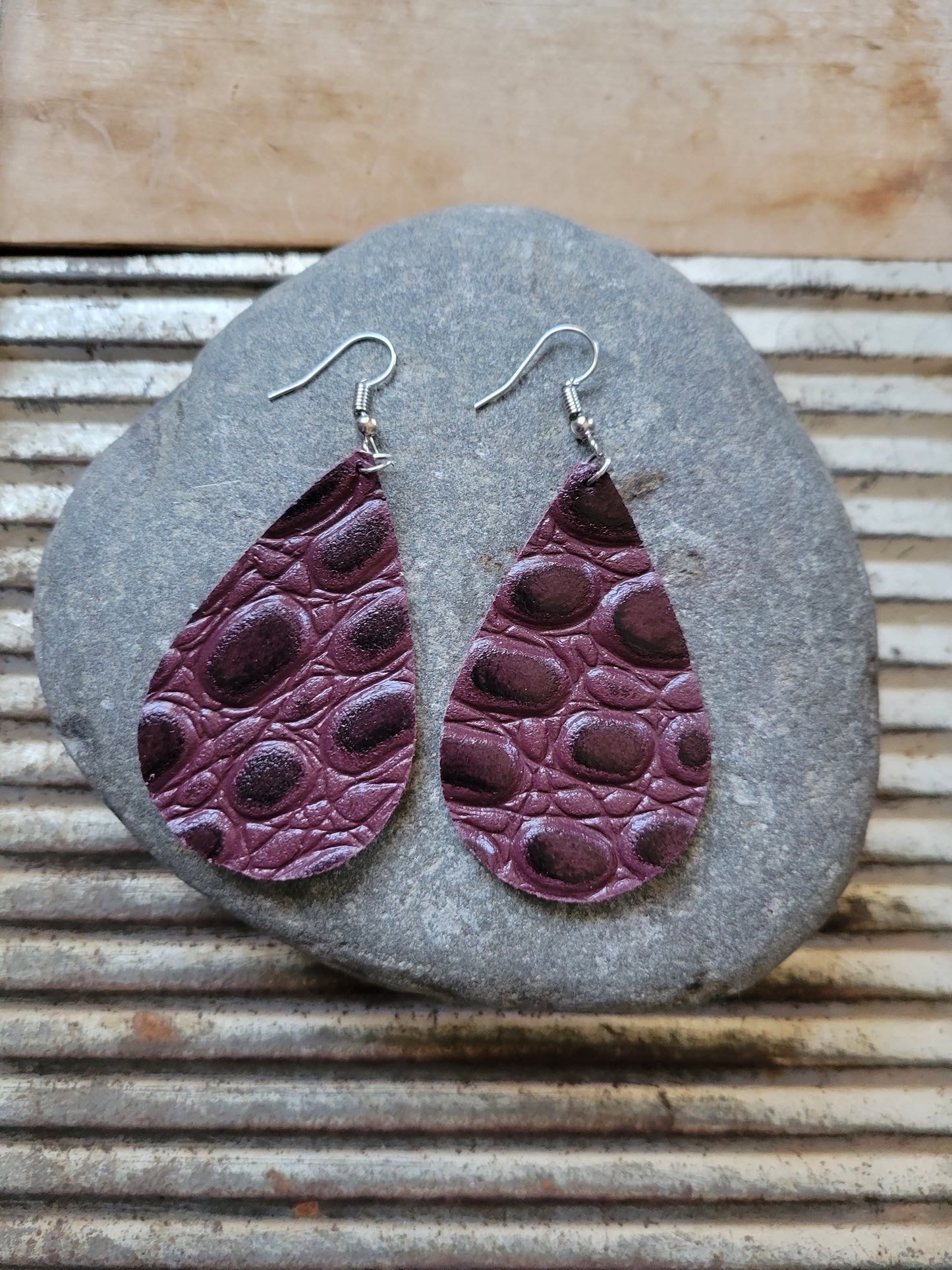 Purple embossed