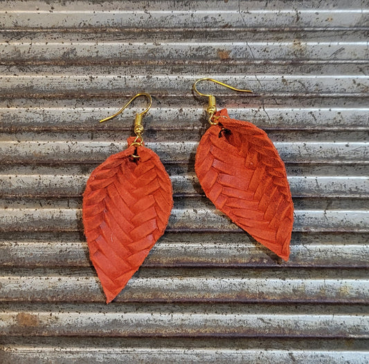 Fishtail leather - Burnt Orange