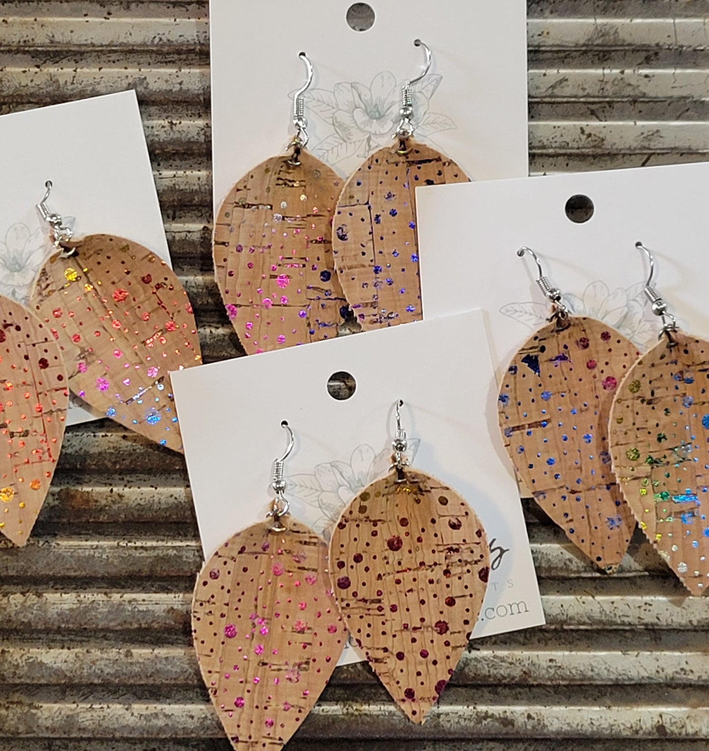 Watercolor flaked cork petal
