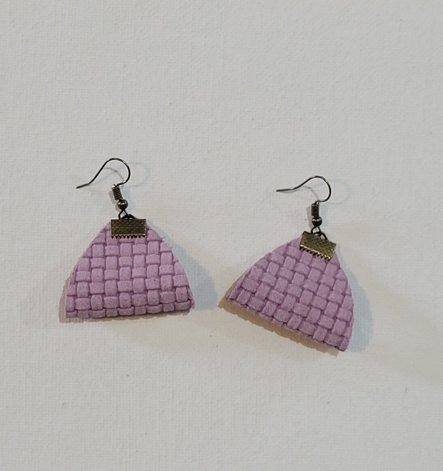 Folded basket weave leather - Lavender