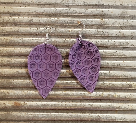 Honecomb textured leather- Grape