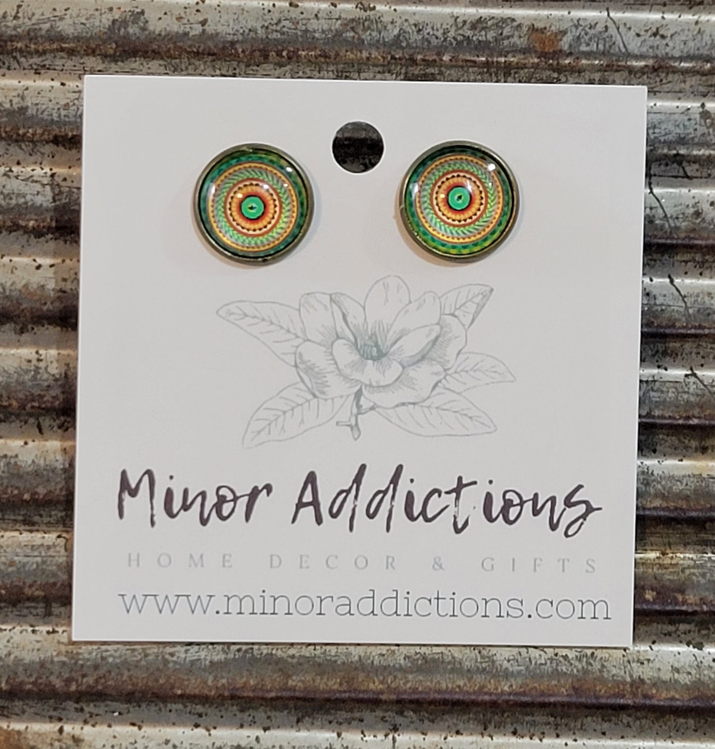 Mint/Coral circles