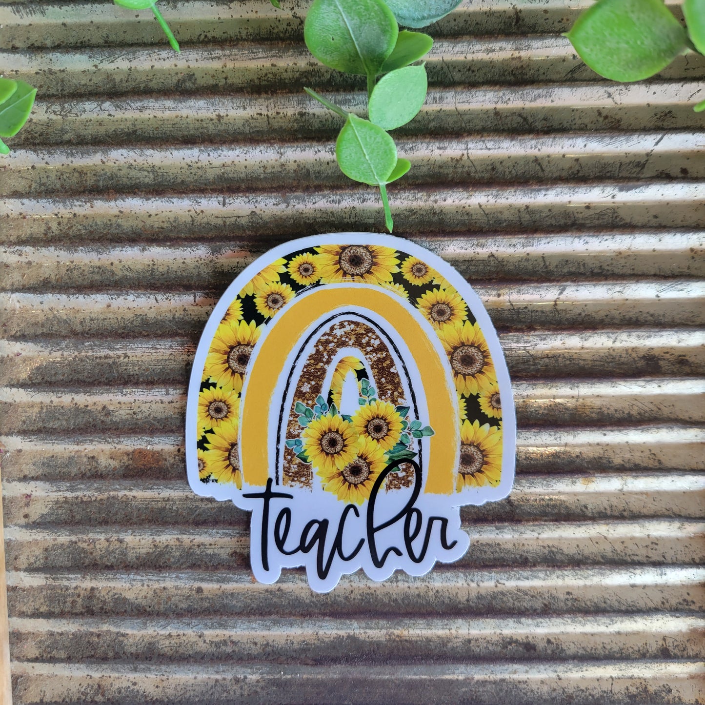 Teacher - Sunflower Rainbow