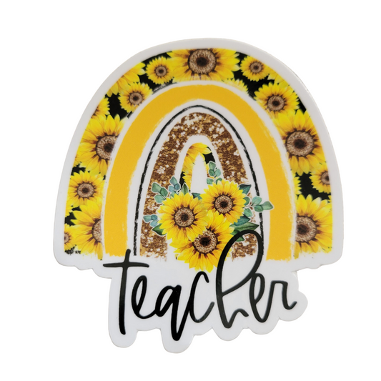 Teacher - Sunflower Rainbow