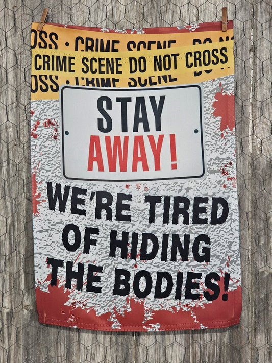 Flag - Stay Away *double sided* Happy Halloween