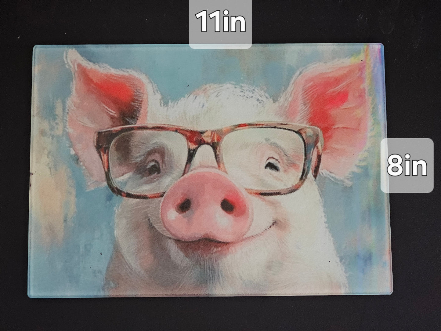 Pig in glasses