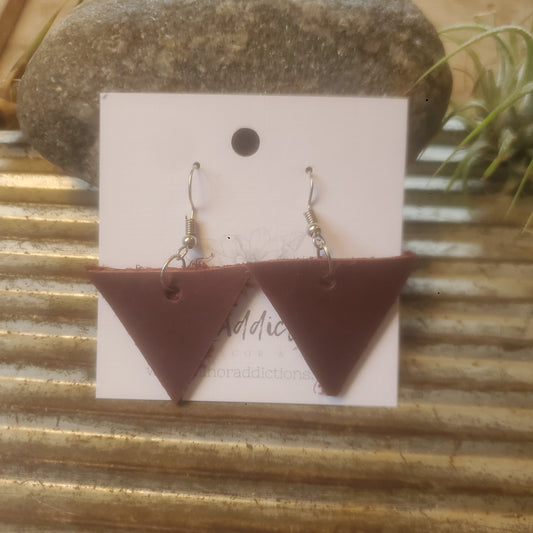 Maroon leather triangle